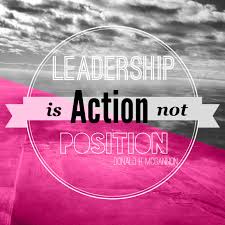 Leadership is an action
